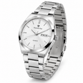 Men's Classic Silver Stainless Steel Quartz Watch