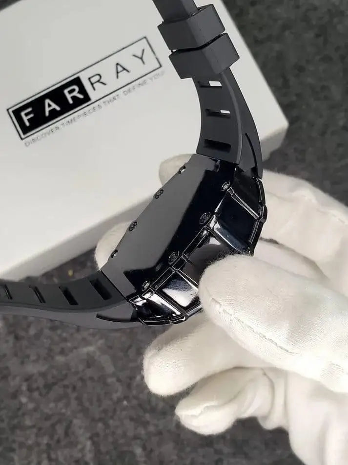 Luxury Black Skeleton Men's Watch – Premium Stainless Steel Look